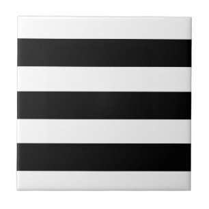 Carreau Les rayures noires et blanches ont barré moderne