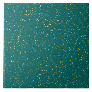 Carreau L'espace élégant de confettis - vert turquoise et