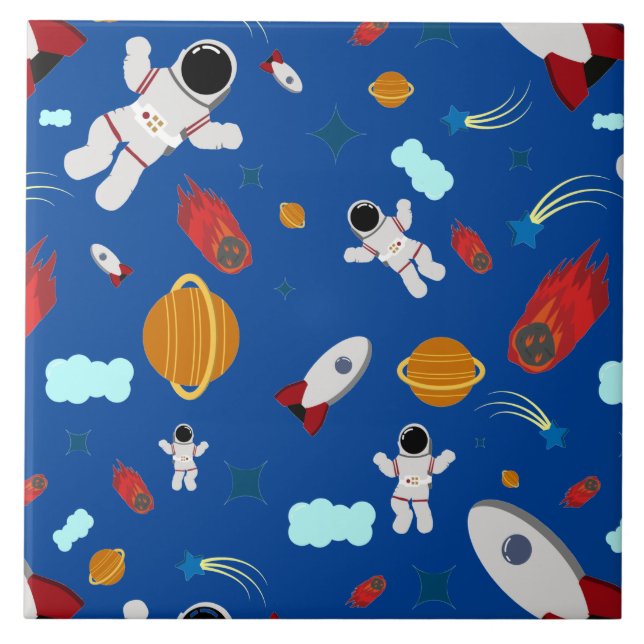 Carreau L'espace extra-atmosphérique pour enfants et Motif (Devant)