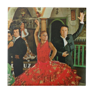 Carreau L'Espagne vintage, danseurs de flamenco