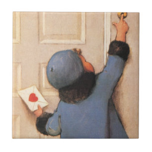 Carreau Lettre d'amour vintage de Jessie Willcox Smith
