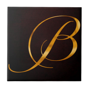 Carreau Lettre d'or B en design vintage