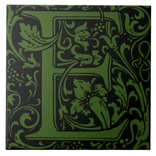Carreau Lettre E monogramme des arts et métiers de William