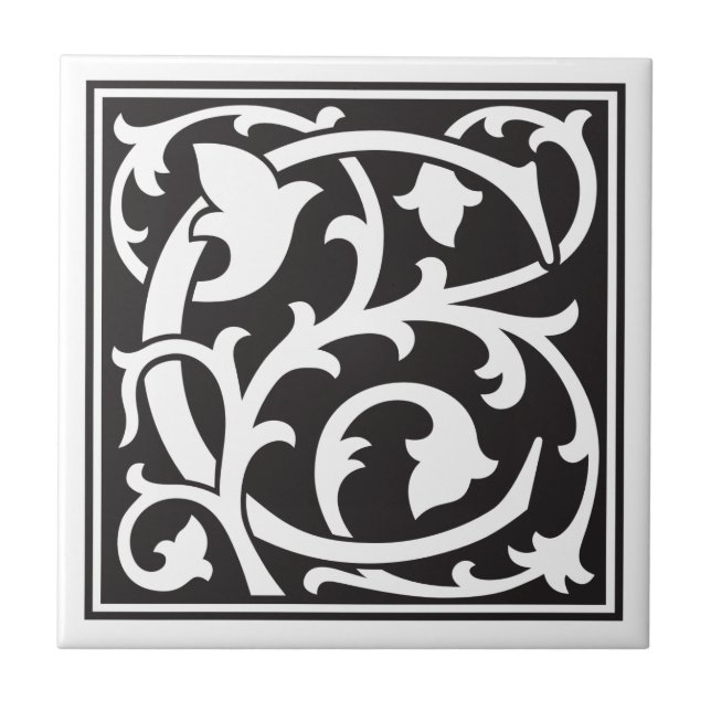 Carreau Lettre initiale du style William Morris C (Devant)