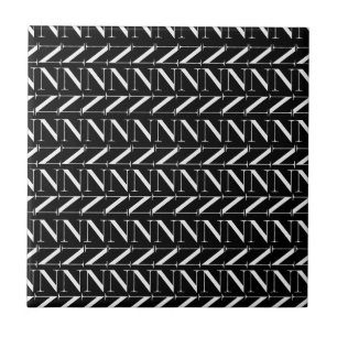 Carreau Lettre initiale monogramme N