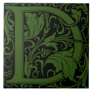 Carreau Lettre monogrammée D de William Morris Arts and Cr