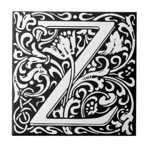 Carreau LETTRE MONOMOGRAPHIQUE Z William Morris