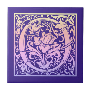 Carreau Lettre O Coloré Vintage Première Lettre Gradient