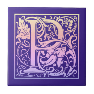 Carreau Lettre P Coloré Vintage Première Lettre Gradient
