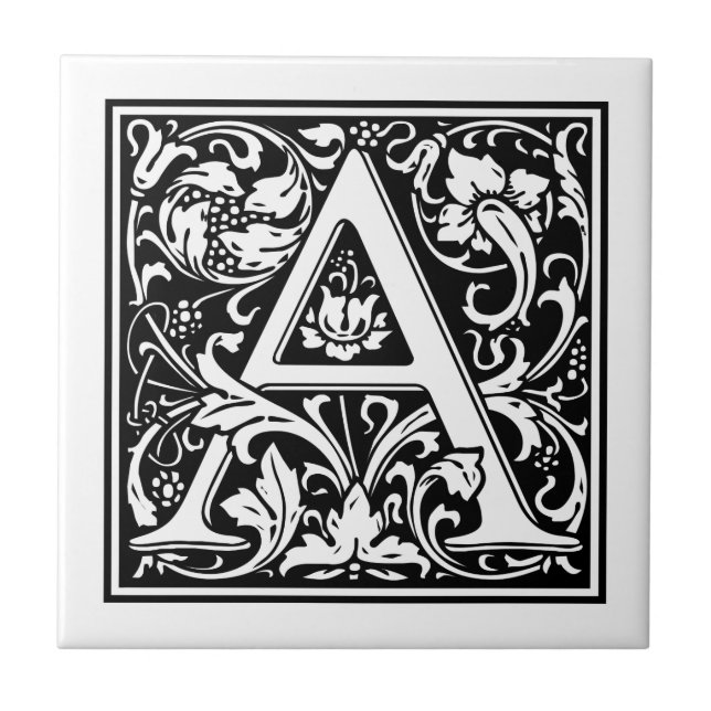 Carreau Lettre vintage "A" (Devant)
