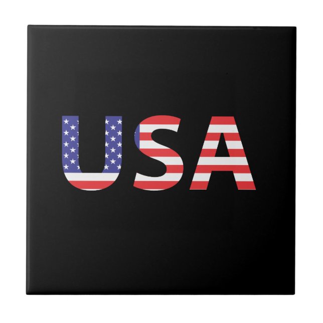 Carreau Lettres de drapeau des Etats-Unis (Devant)