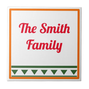 Carreau Lettres et numéros italiens rouges, modifier le te