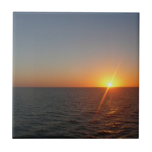 Carreau Lever du soleil à Sea III Océan Horizon (Devant)