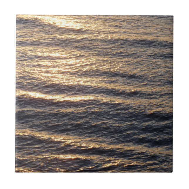 Carreau Lever du soleil sur les eaux océaniques Calmer la  (Devant)