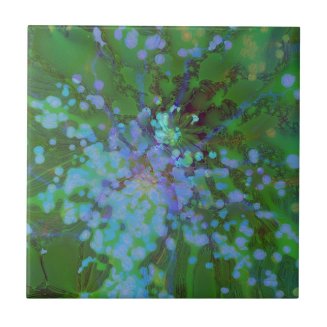 Carreau L'explosion périphérique L'art Abstrait holographi (Devant)