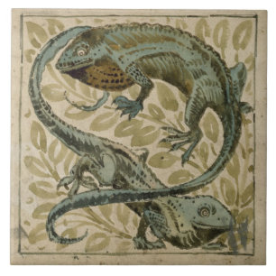 Carreau Lézards, conception pour une tuile (la semaine sur