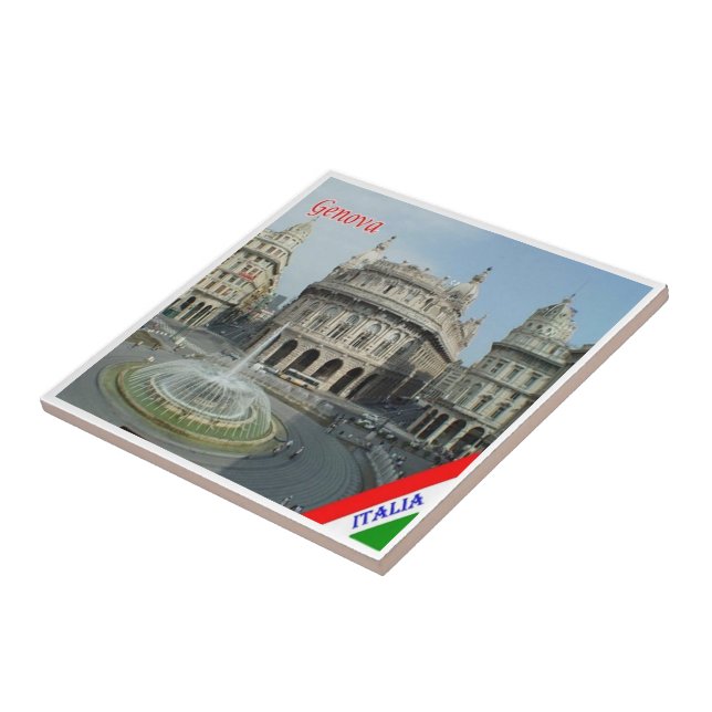 Carreau LGR157 GENOA Vue de la Piazza De Ferrari, (Côté)