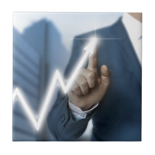 Carreau L'homme dessine le concept d'écran tactile de prix