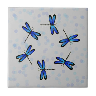 Carreau libellules bleues