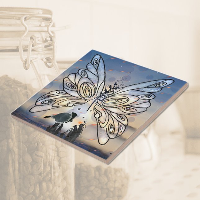 Carreau Liberté des papillons et oiseaux (Créateur téléchargé)