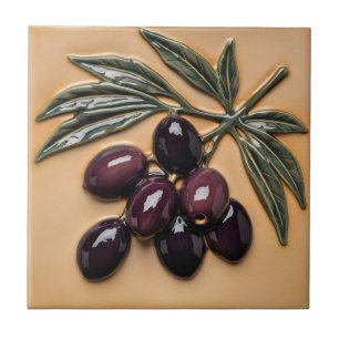 Carreau LIBRE PALESTINE olives branches mosaïque céramique