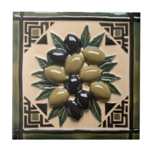 Carreau LIBRE PALESTINE olives branches mosaïque céramique