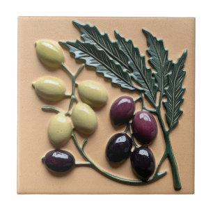 Carreau LIBRE PALESTINE olives branches mosaïque céramique
