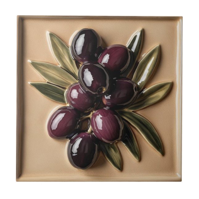 Carreau LIBRE PALESTINE olives branches mosaïque céramique (Devant)