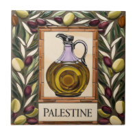 LIBRE PALESTINE olives branches mosaïque céramique