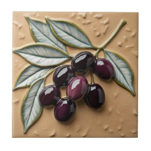 Carreau LIBRE PALESTINE olives branches mosaïque céramique