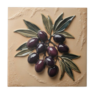 Carreau LIBRE PALESTINE olives branches mosaïque céramique