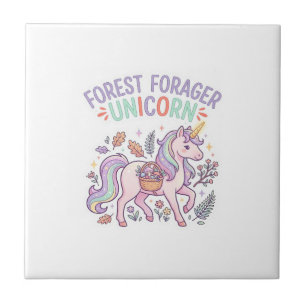 Carreau Licorne Forest Forager Licorne Conception Graphiqu