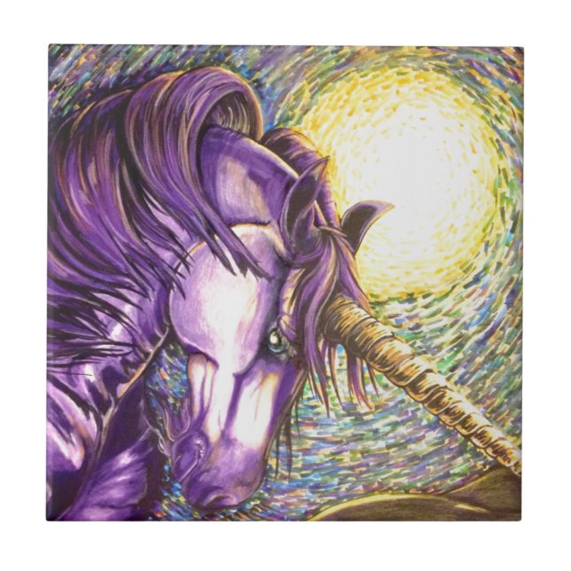 Carreau licorne pourpre (Devant)