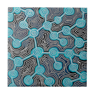 Carreau Life Lines Style autochtone motif abstrait