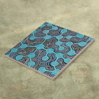 Carreau Life Lines Style autochtone motif abstrait