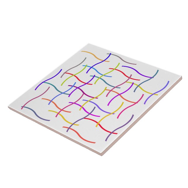 Carreau Lignes aléatoires colorées (Côté)