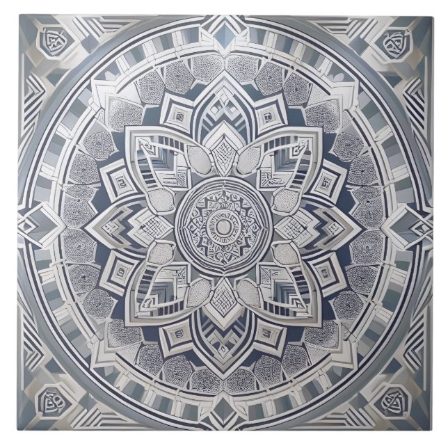 Carreau Lignes géométriques Art Déco Cercle Toutes les nua (Devant)