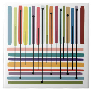 Carreau Lignes simples Art Abstrait coloré