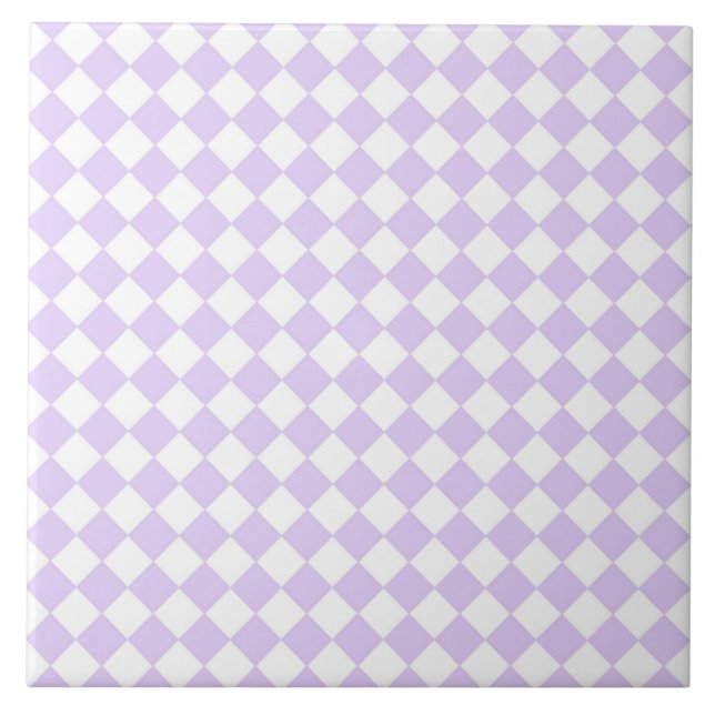 Carreau Lilac Purple Diamond À damiers motif (Devant)