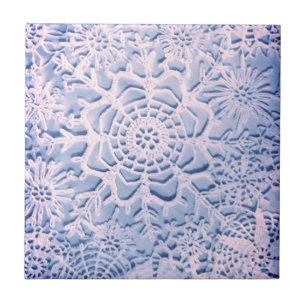 Carreau Lillian's Baby Blue Snowflake Sangria Carrelage