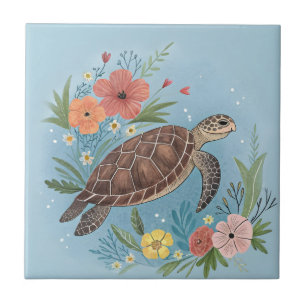 Carreau L'illustration d'une tortue de mer