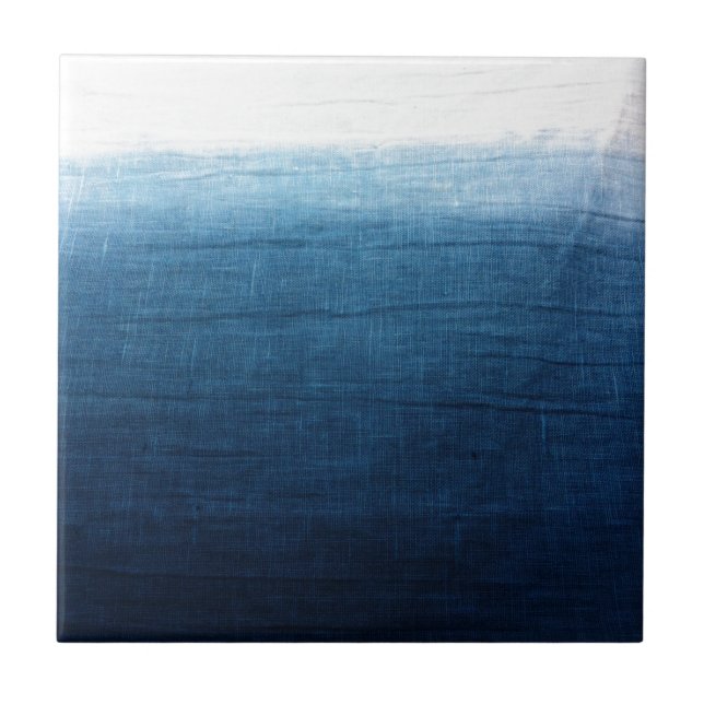 Carreau L'indigo Ombre se fanent Shibori teint par (Devant)