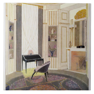 Carreau L'intérieur avec des meubles a conçu par Ruhlman