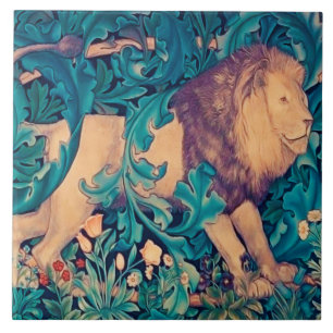 Carreau Lion dans la forêt, William Morris Carrelage céram