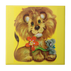 Carreau lion et souris