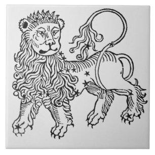 Carreau Lion (le lion) une illustration du 'Poeticon