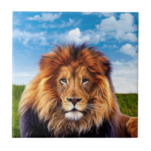 Carreau Lion le roi de la forêt