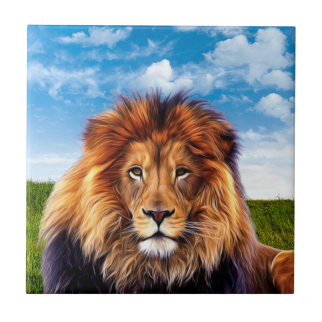 Carreau Lion le roi de la forêt (Devant)