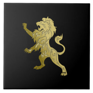 Carreau Lion royal d'or noir 