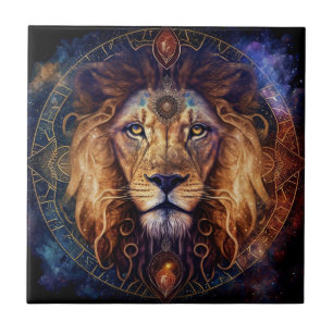 Carreau Lion Spirit Mandala Art Visionnaire